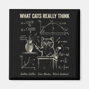 Funny Cat Physics Humour What Cats Think for Men Magnet
