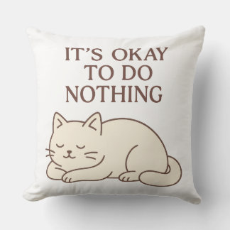 Funny Cat Pillow - Throw Pillow - Cute Design