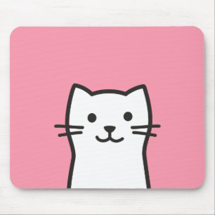 Funny cat portrait mouse pad