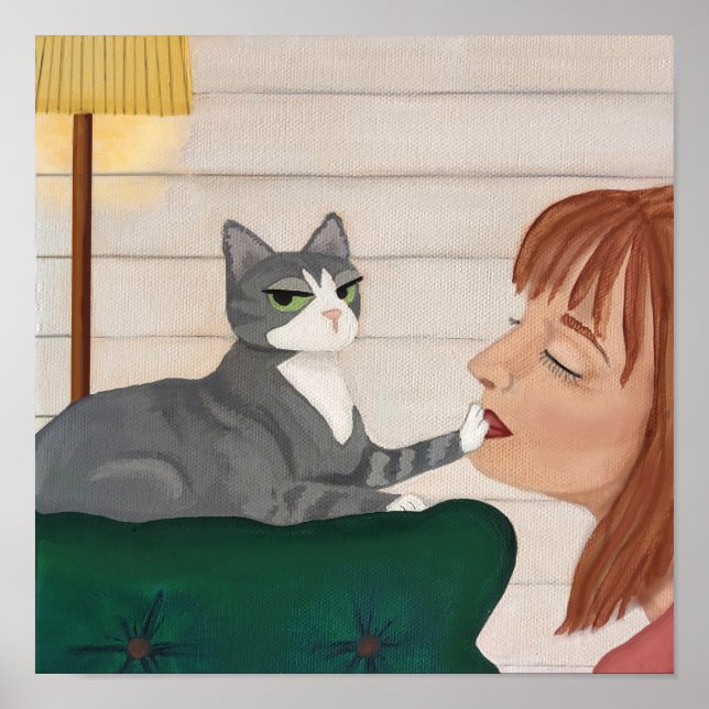 Funny Cat Poster - Affection Rejection (Front)