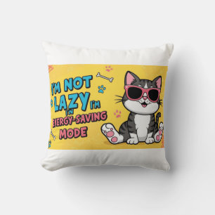 Funny Cat Poster Cartoon cat wearing sunglasses Cushion