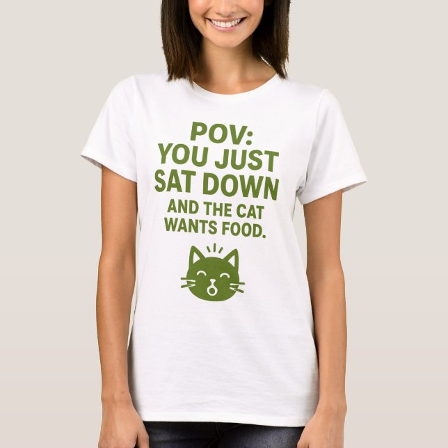 Funny Cat POV T-Shirt - "This Is My Cat's T-Shirt" (Front)