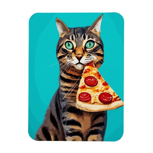 Funny Cat Print, Value Poster Paper (Matte) Magnet (Vertical)