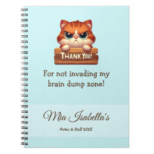 Funny Cat - Privacy Notebook Customisable