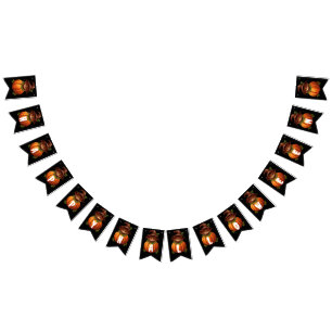 FUNNY CAT PUMPKIN HAPPY HALLOWEEN  BUNTING 