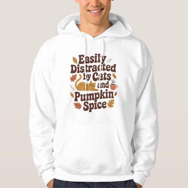 Funny Cat – Pumpkin Spice Lover Fall Hoodie (Front)