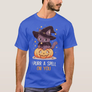 Funny Cat Pun Witch Spell Graphic Men Kids Women H T-Shirt
