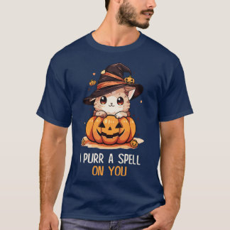 Funny Cat Pun Witch Spell Graphic Men Kids Women H T-Shirt