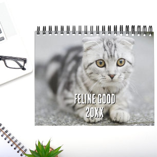 Funny Cat Puns Cute Kitten Cat Lover Photo Calendar