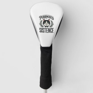 Funny Cat Purrmined Sistence Vintage Graphic_1 Golf Head Cover