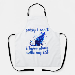 funny cat quote apron