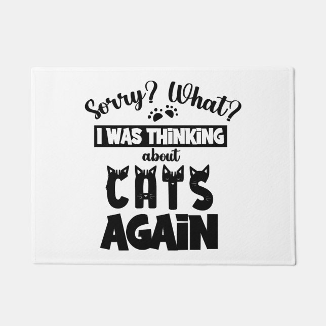Funny Cat Quote Design Doormat (Front)