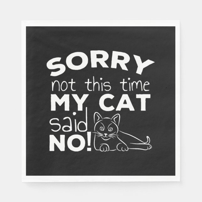 Funny Cat Quote Gift cats Napkin (Front)