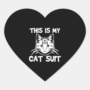 Funny Cat Quote  Heart Sticker
