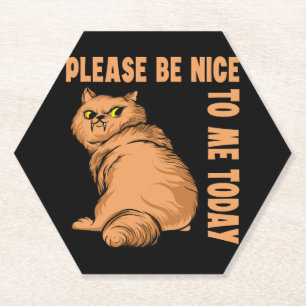 Funny Cat Quote Tomcat nice Design  Paper Coaster