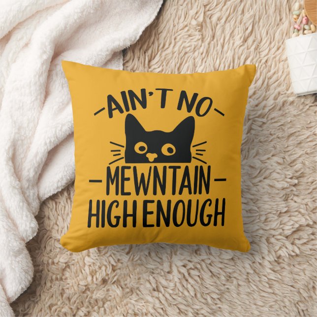 Funny cat quotes men's Yellow  Cushion (Blanket)