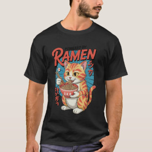Funny Cat Ramen Powered by Ramen Comic Kawaii Anim T-Shirt
