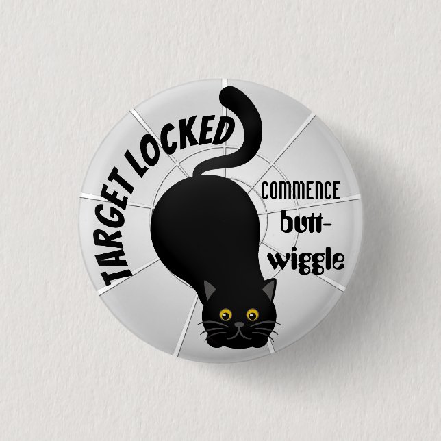 Funny Cat Ready to Pounce 3 Cm Round Badge (Front)