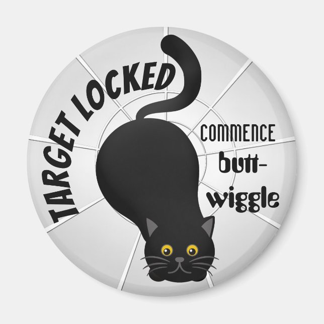 Funny Cat Ready to Pounce Magnet (Front)