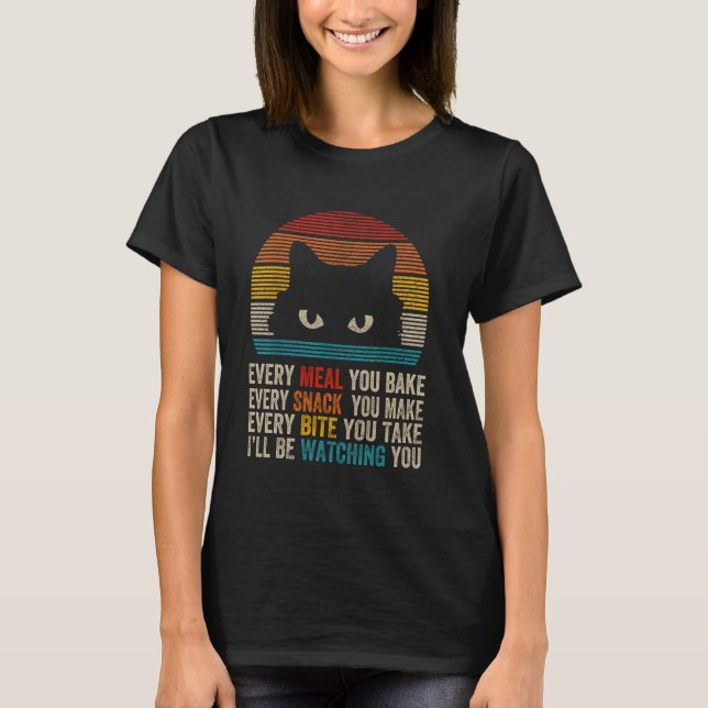 Funny Cat, Retro Cat Owner, Cat Humour, Cat Lover T-Shirt (Front)