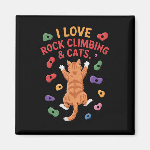 Funny Cat Rock Climber Indoor Wall Hold Adventure  Magnet