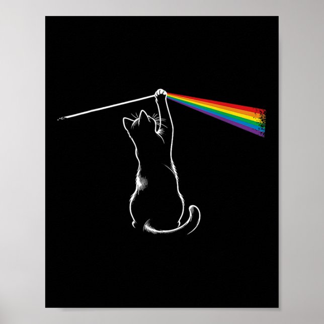Funny Cat Rock Music Gift Women Kids Men Autism Fu Poster (Front)