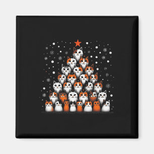 Funny Cat Santa Christmas Tree Cats Xmas Tree Men Magnet