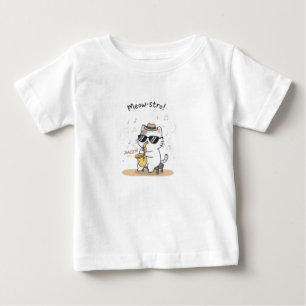 Funny Cat Saxophone Player Jazz Baby T-Shirt