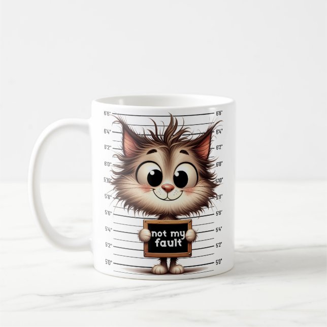 Funny Cat Saying Coffee Mug (Left)