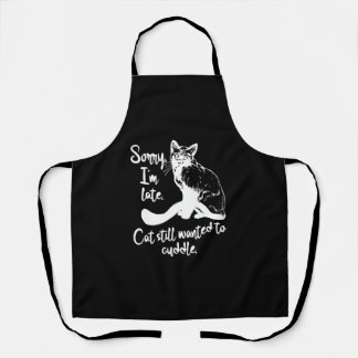 Funny cat sayings cat quotes apron