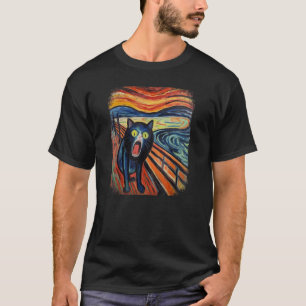 funny CAT Scream by Edvard Expressionism Munch Art T-Shirt