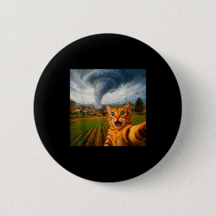 Funny Cat Selfie Meme Tornado 6 Cm Round Badge