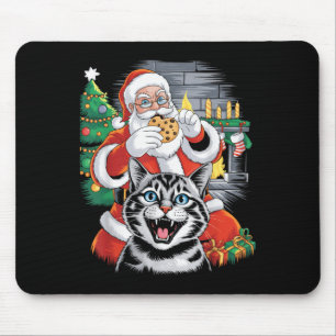 Funny Cat Selfie Santa Christmas Men Women Kids Ca Mouse Pad