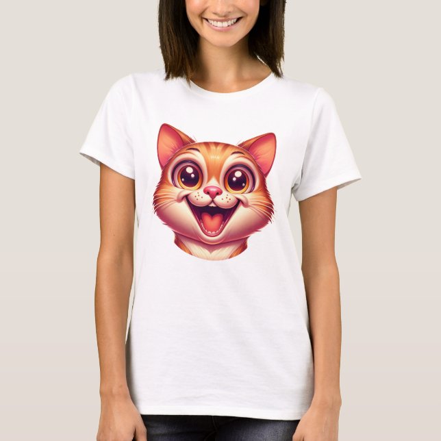 Funny Cat Selfie T-Shirt (Front)