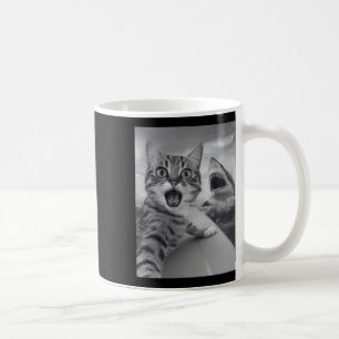 Funny Cat Selfie With Shark  Coffee Mug