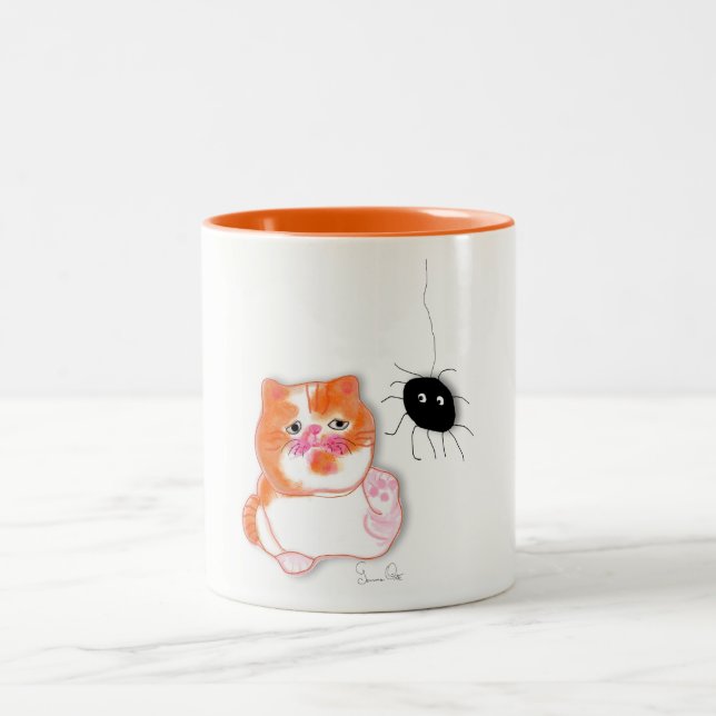 Funny cat series service table mug by ORDesigns. (Center)