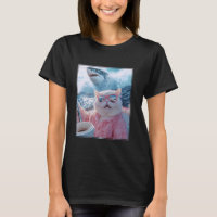 Funny Cat Shark Meme Selfie Cat on a Yacht Boat