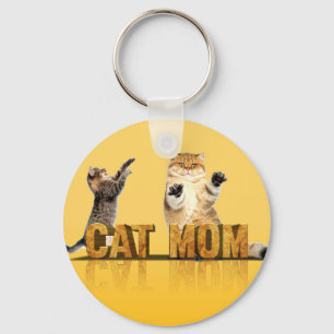 Funny cat shirt cat mum gift cat mummy key ring