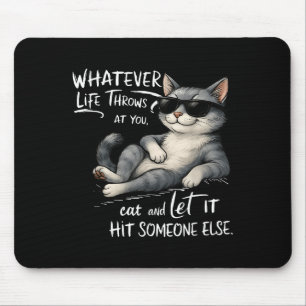 Funny Cat Shirt Funny Quote Graphic Tees For Men W Mouse Pad
