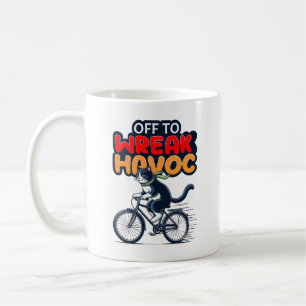 Funny Cat Shirt   Off To Wreck Havoc Coffee Mug