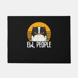 Funny Cat Shirt Retro Ew People Meowy Kitty Cats L Doormat