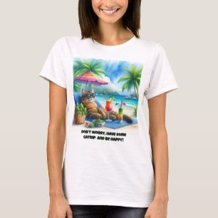 Funny Cat Slogan Catnip  T-Shirt