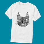 Funny Cat Smile T-Shirt<br><div class="desc">A funny cat with a cheeky grin for animal lovers. Original art by Nic Squirrell.</div>