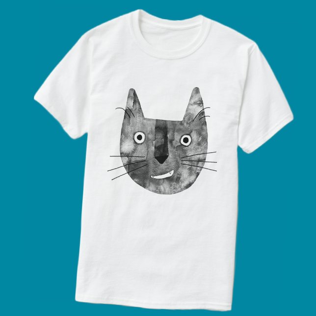 Funny Cat Smile T-Shirt (Funny cat smiling t-shirt for animal lovers)
