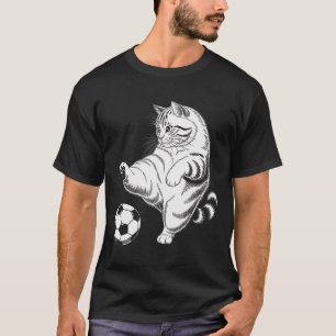 Funny Cat Soccer Ll Graphic T-Shirt