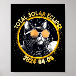 Funny Cat Solar Eclipse Viewers Total Poster