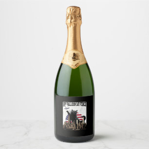 Funny Cat Spy Balloon Sparkling Wine Label