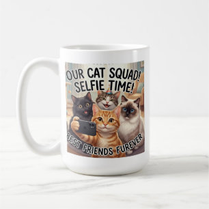 Funny Cat Squad Selfie Mug