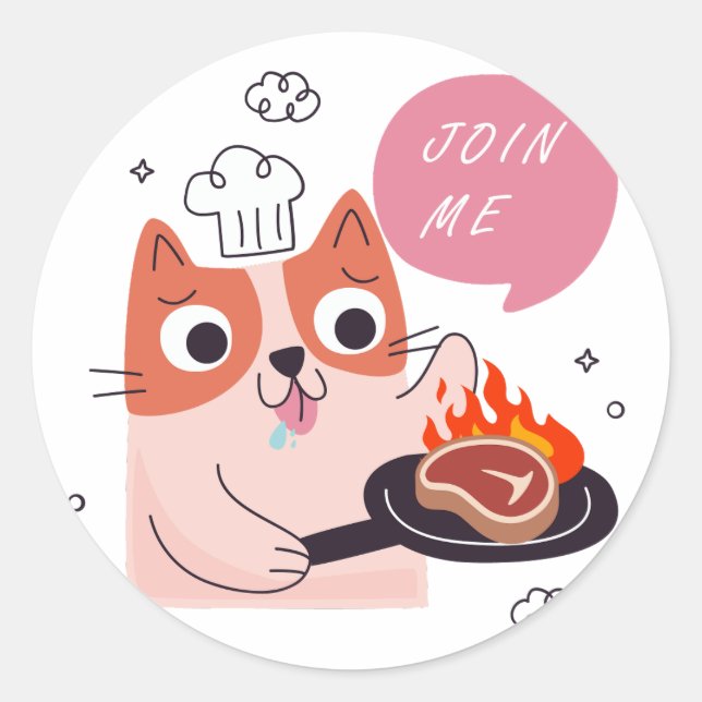 funny cat sticker (Front)