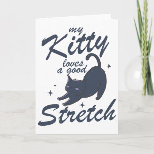 Funny Cat Stretch Shirt – Cute Kitty Yoga Gift Tee Card